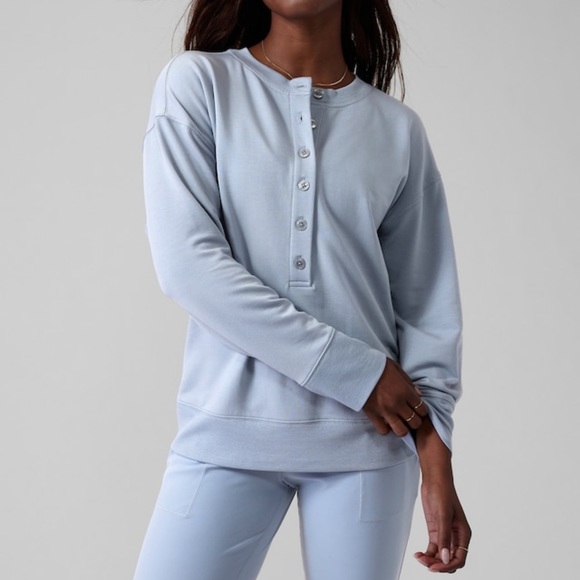 Athleta Tops Nwt Athleta Balance Henley Sweatshirt Poshmark